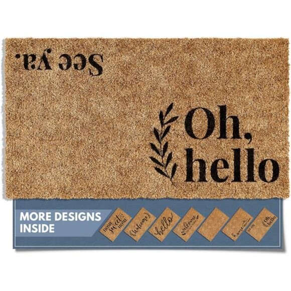 Doormat Welcome Mat for Outdoors, Large Front Door Entrance Mat, 30x17, Brown - Picture 1 of 7